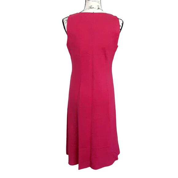 Vintage 90s Sheath Dress Pink Linen Blend Maxi Dress Sleeveless Womens 12P - Picture 2 of 9